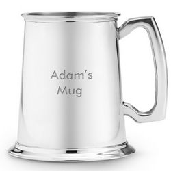 Personalized Pewter Glass Bottom Beer Mug