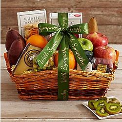 Farmer's Market Gift Basket with Sympathy Ribbon