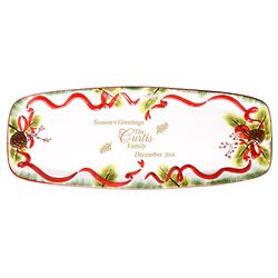 Family's Personalized Season's Greetings Ceramic Serving Tray