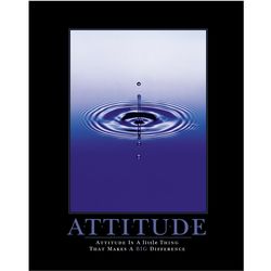 Attitude Drop Ripples Motivational Poster