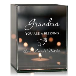 Personalized Grandma's Blessings Tealight Candle Holder