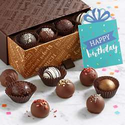 12 Birthday Chocolate Truffles with Gift Tag