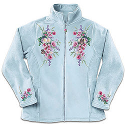 Women's Lena Liu Blossoms and Butterlies Fleece Jacket