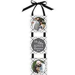 Personalized Mr. and Mrs. Wedding Photo Hanging Canvas Wall Art