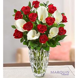 Valentine's Day Luxurious Red Rose and Calla Lily Bouquet