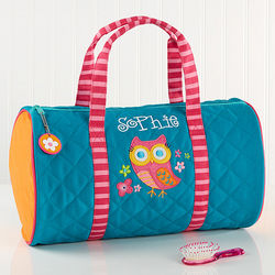 Lovable Owl Personalized Kid's Duffel Bag