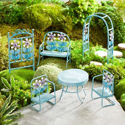 Miniature Fairy Garden Retro Metal Furniture Set