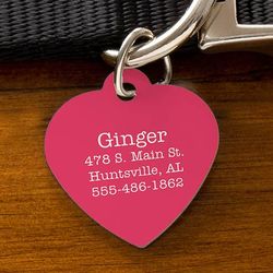 Heart Personalized Dog ID Tag