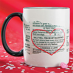 Personalized Write Your Own Valentine Ad Mug