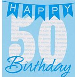 Personalized Just a Number Blue Birthday Canvas