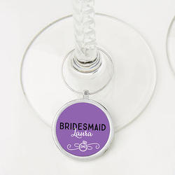 Personalized Bachelorette Wine Charm