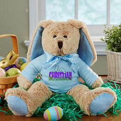 Personalized Ears To You Easter Bunny Stuffed Animal in Blue