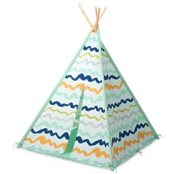 Color-Brushed Patterned-Fabric 4-Pole Teepee
