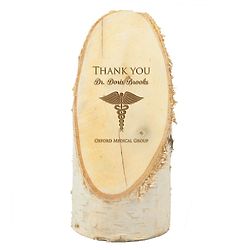 Doctor's Personalized Thank You Natural Birch Wood Plaque