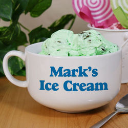 Any Message Here Personalized Ice Cream Bowl