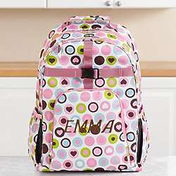 Personalized Playful Print Girl's Backpack