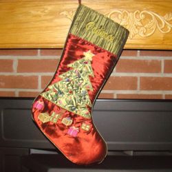 Shimmering Christmas Tree Personalized Christmas Stocking