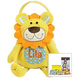 Personalized Silly Safari Lion Easter Basket
