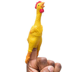 Rubber Chicken Finger Puppet