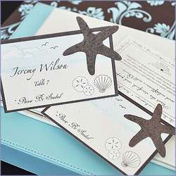 Starfish Plantable Seed Wedding Place Cards
