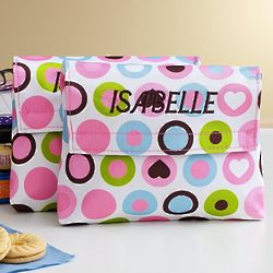 Personalized Girls Playful Print Snack Bags