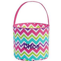 Personalized Pink Cool Waves Easter Tote