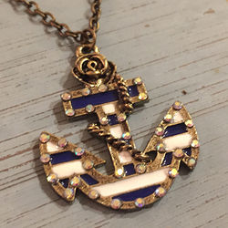 Anchors Aweigh! Retro Tattoo Art Necklace
