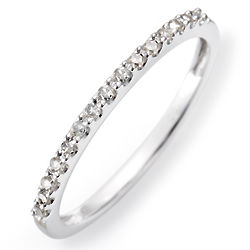 Thin Diamond Sterling Silver Promise Ring