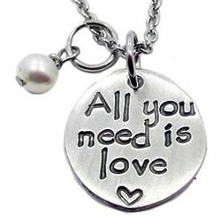All You Need Is Love Birthstone Necklace