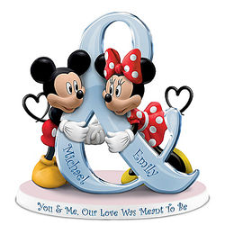 Personalized You & Me Mickey and Minnie Mouse Figurine