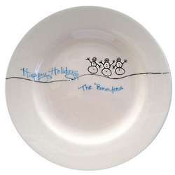 Personalized Holiday Snowman Plate