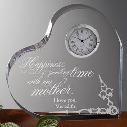 Personalized Loving Mother Heart Clock