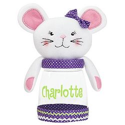 Personalized Easter Cutie Mouse Plush Treat Jar