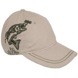 Mens 3D Embroidered Bass Fish Baseball Hat