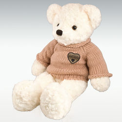 Personalized Large White Teddy Bear Cremation Urn
