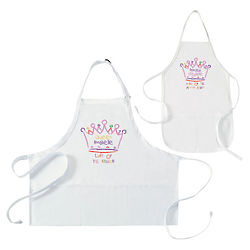 Personalized Queen and Princess Mommy and Me Aprons