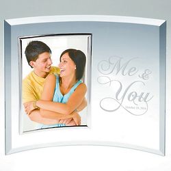 Personalized Me and You Curved Glass Photo Frame
