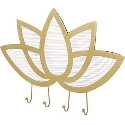 Blooming Lotus Brass Jewelry Hanger