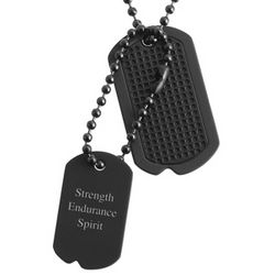 Engravable Vertical Stealth Double Dog Tags
