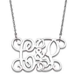 Sterling Silver Couple's Initial Pendant