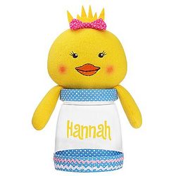 Personalized Easter Cutie Chick Plush Treat Jar