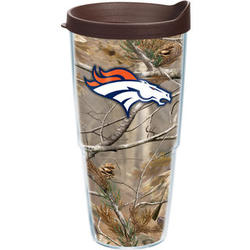 NFL Denver Broncos Realtree Camo with Lid 24-Ounce Tumbler