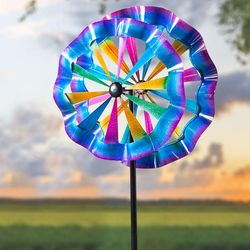 Large Colorful Ruffled Wind Spinner