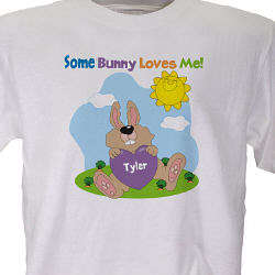 Some Bunny Loves Him Personalized Easter Youth T-Shirt
