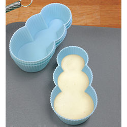 Frosted Snowman Cupcake Molds, 6 Pack