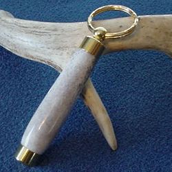 Deer Antler Toothpick Holder Key Chain