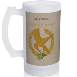 Drinking Games Frosted Glass Beer Stein
