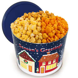 Christmas On Main Street Popcorn Tin