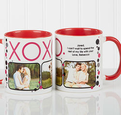 Hugs & Kisses Personalized Photo Coffee Mug