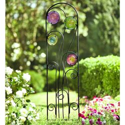 Glass and Metal Curlicues Trellis